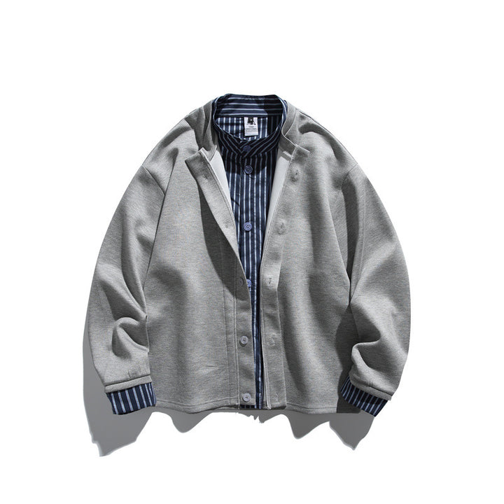 Men's two-layer transitional jacket with integrated shirt insert Mune Fashion