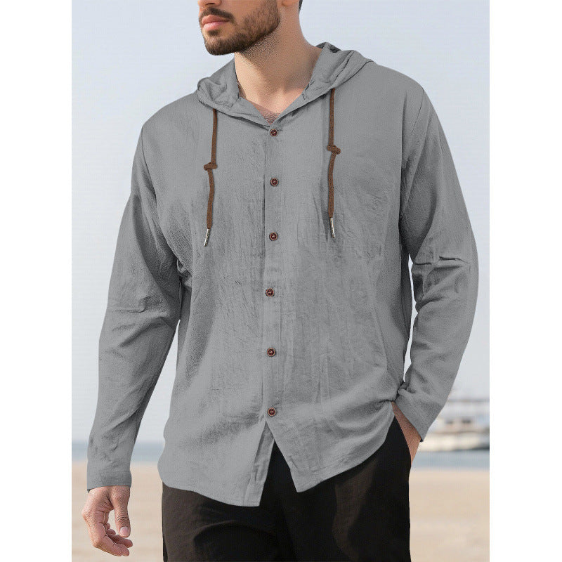 Men's Lightweight Hooded Shirt Mune Fashion