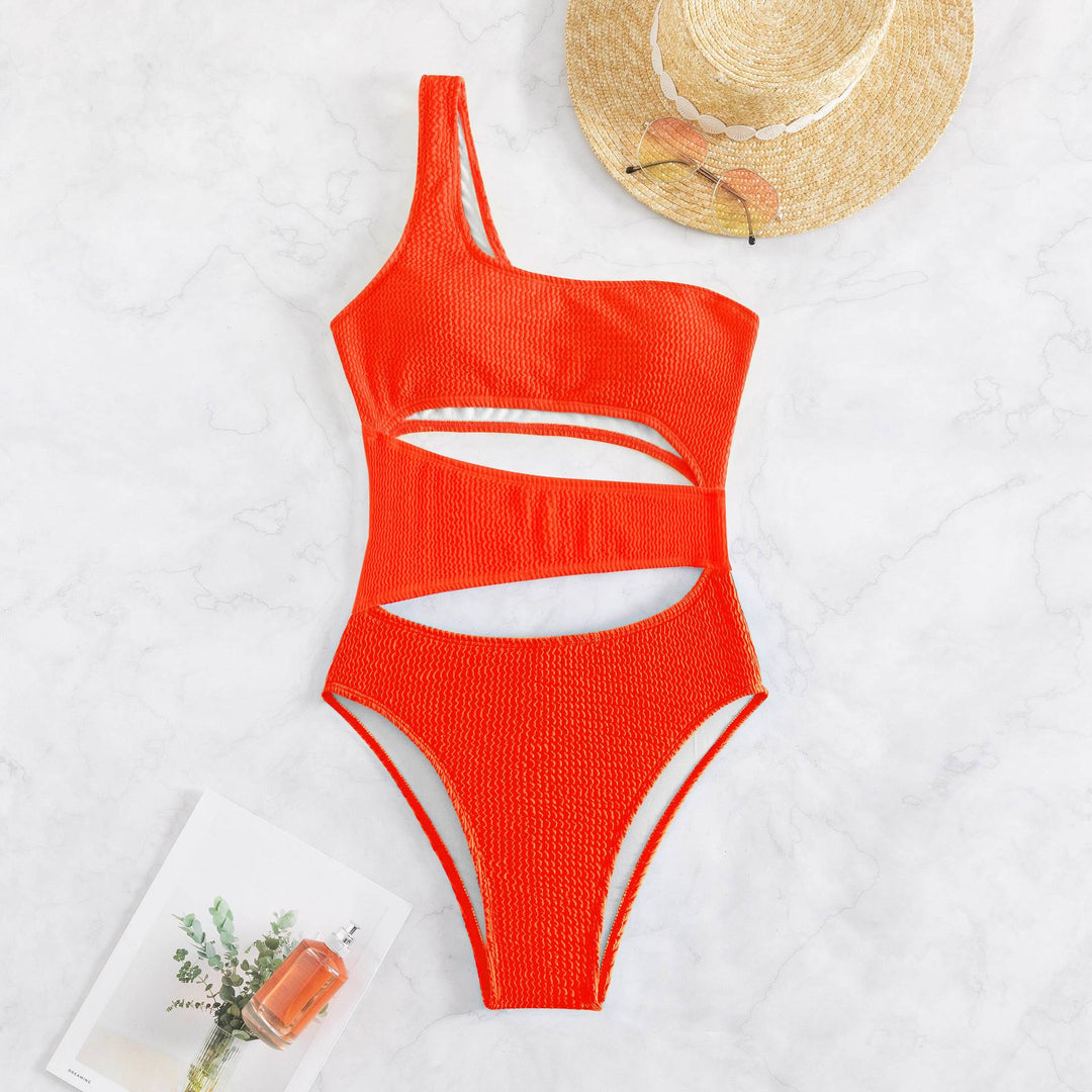Women’s one-piece swimsuit with asymmetric design and trendy cut-outs Mune Fashion