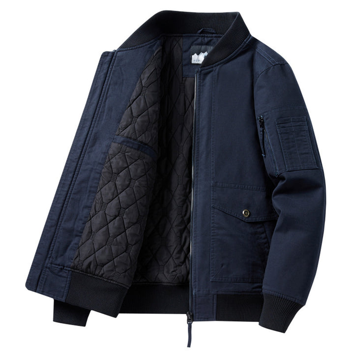 Men's Fashion Bomber Jacket with Quilted Lining Mune Fashion