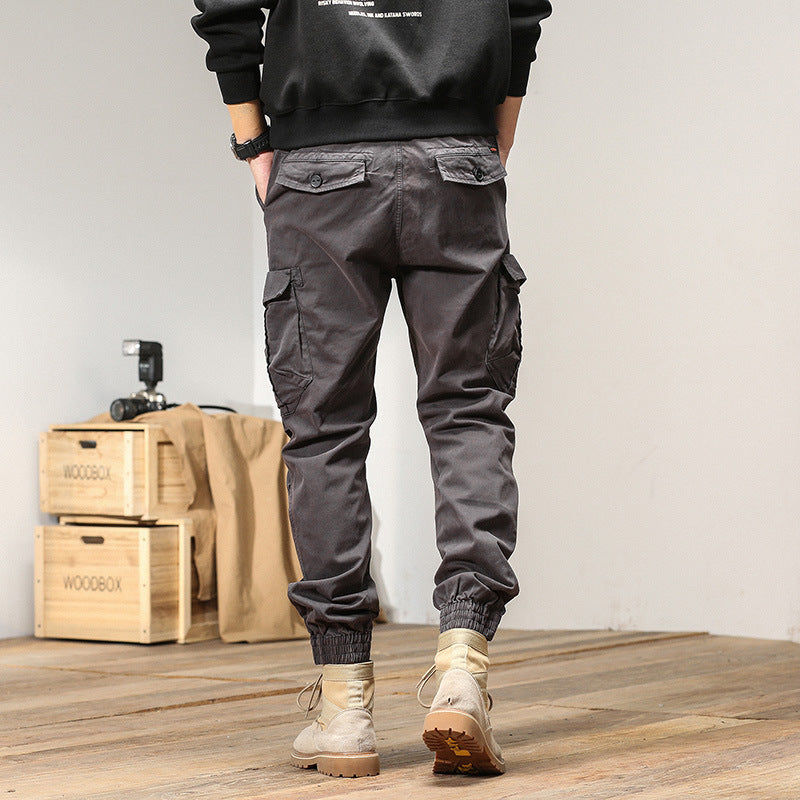 Herren Cargo-Jogger mit Tunnelzugbund, Mehrfachtaschen und elastischen Knöchelabschlüssen Mune Fashion