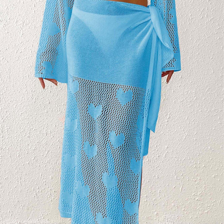 Women's Transparent Crochet Beach Sarong Mune Fashion