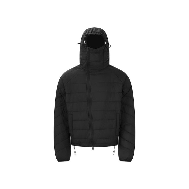 Unisex lightweight padded hooded jacket with thermo insulation, stand-up collar and concealed zipper Mune Fashion