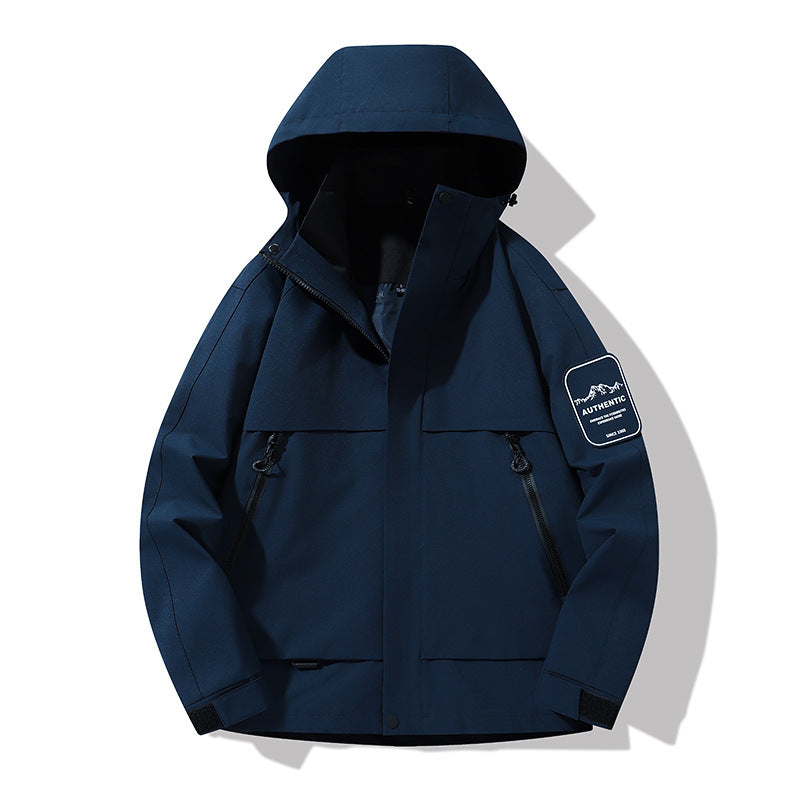 Men's multifunctional waterproof softshell rain jacket with removable fleece inner jacket Mune Fashion