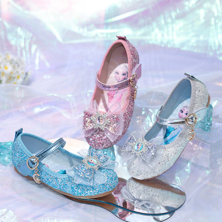 Girls Glittering Ballerina with Decorative Bow Application Mune Fashion