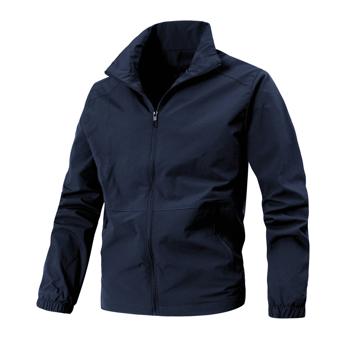 Men's Lightweight Softshell Jacket with Stand-Up Collar, Windproof Membrane and Zippered Pockets Mune Fashion