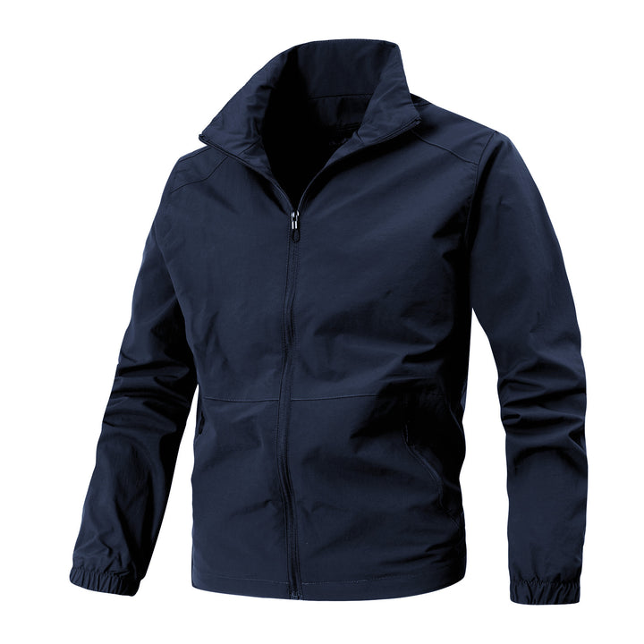 Men's Lightweight Softshell Jacket with Stand-Up Collar, Windproof Membrane and Zippered Pockets Mune Fashion