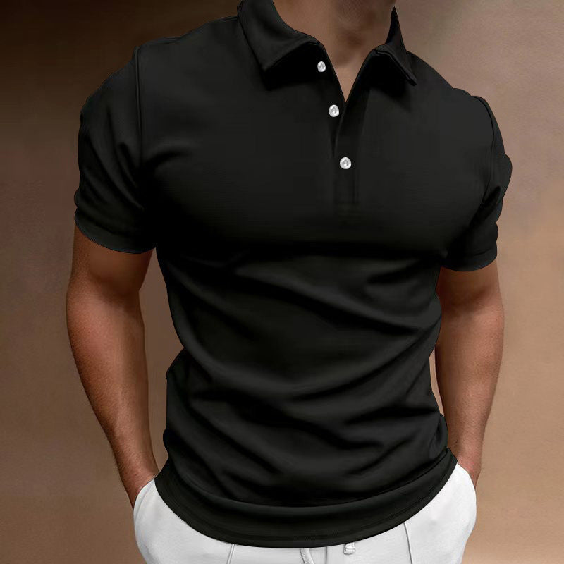 Men's slim fit stretch polo shirt with kent collar and elastic hem Mune Fashion
