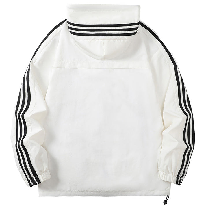 Men's sporty transitional jacket with hood and reflective accents Mune Fashion
