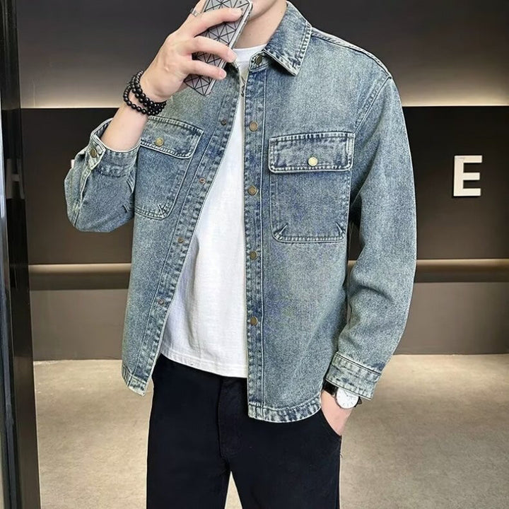 Men's Denim Overshirt Mune Fashion 1787799486