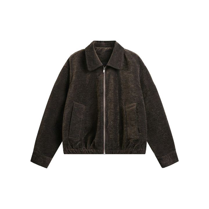 Unisex Boxy Bomber Jacket with Shirt Collar, Front Zipper and Flap Pockets Mune Fashion