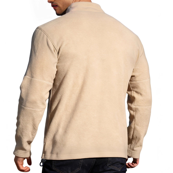 Men's lightweight microfleece performance pullover with short zipper raglan sleeves and shaping seams Mune Fashion