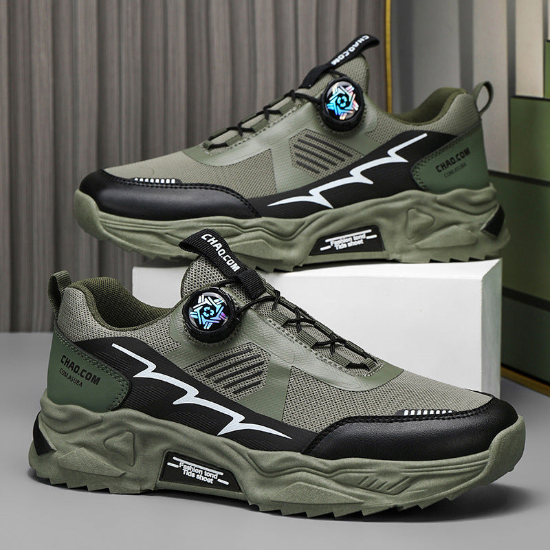 Men's robust outdoor chunky sneakers with twist closure, breathable knitted upper, and profiled cushioning system Mune Fashion