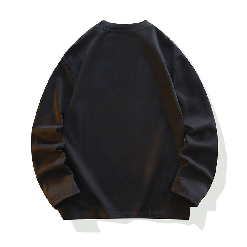 Men's Loose-Fit Long Sleeve Sweatshirt with V-Inset and Raglan Sleeves Mune Fashion