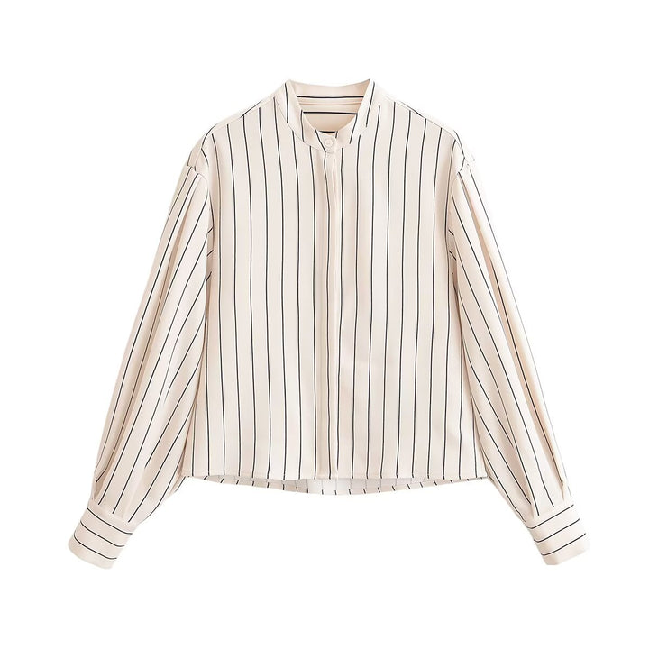 Women's High-waisted Wide Pleated Pants with Drawstring and Vertical Stripes Mune Fashion