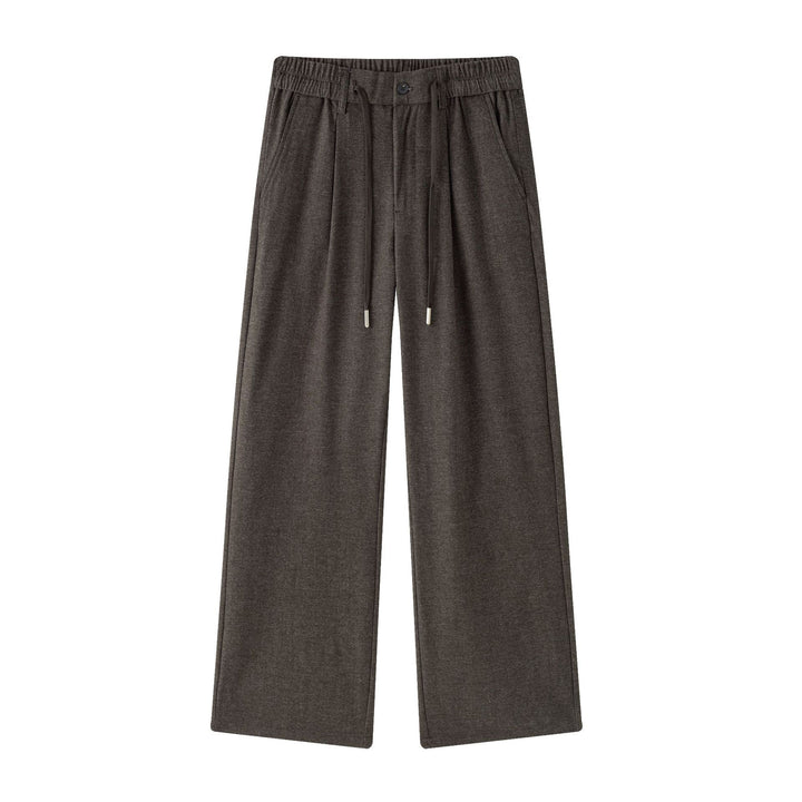 Women wide jersey lounge pants with elastic comfort waistband and drawstring