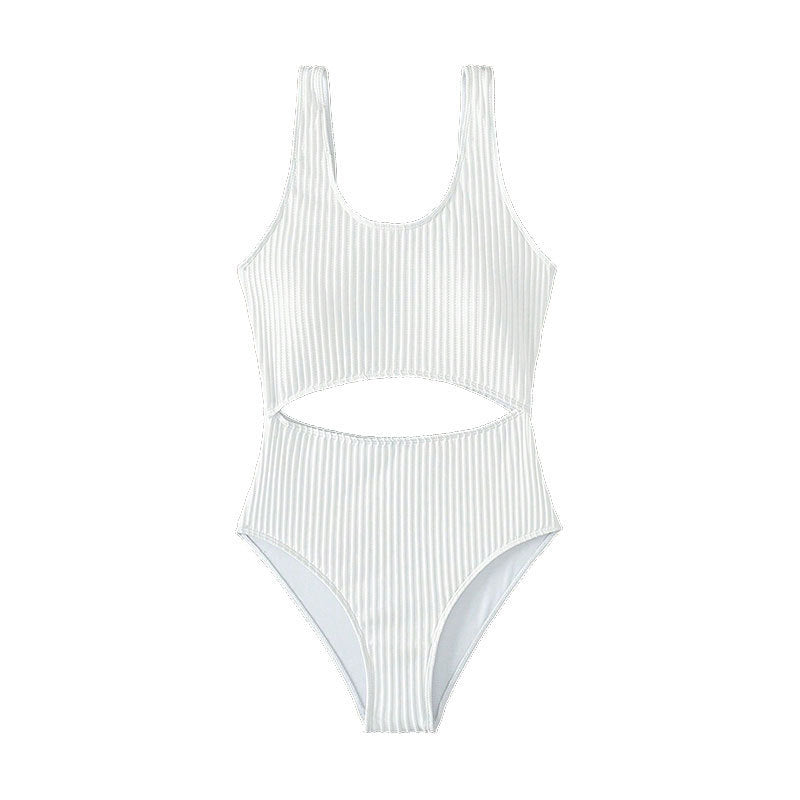 Women's one-piece swimsuit with modern cut-out and textured design Mune Fashion