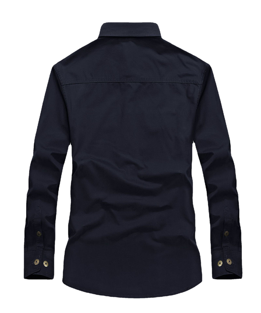 Men's Canvas Utility Shirt Jacket with Contrast Stitches and Chest Flap Pockets Mune Fashion