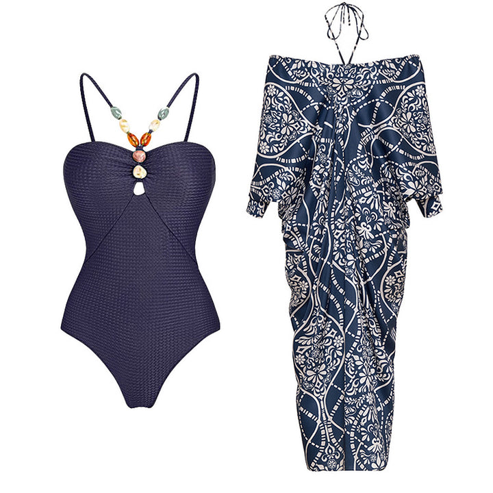 Women Bikini Set with decorative neckline and elegant cover Mune Fashion
