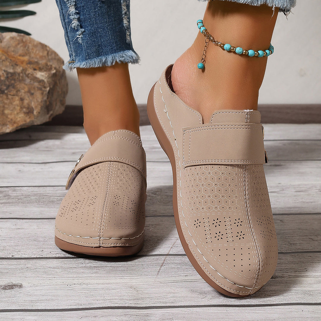 Damen Perforierte Komfort-Clogs mit Orthopädischer Einlegesohle Mune Fashion