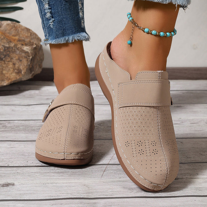 Damen Perforierte Komfort-Clogs mit Orthopädischer Einlegesohle Mune Fashion