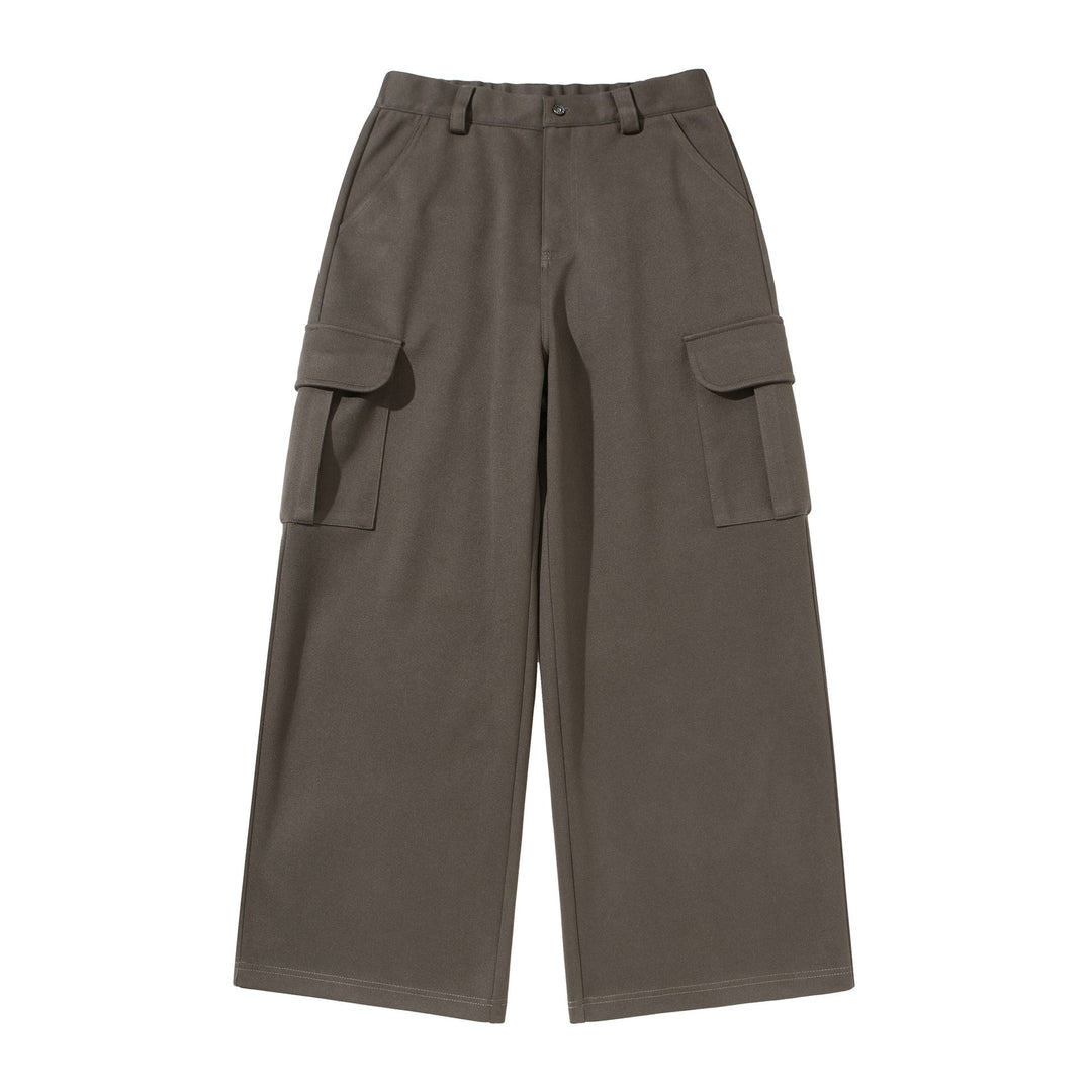 Women's Cropped Cargo Pants with Wide Legs and Patch Pockets Mune Fashion