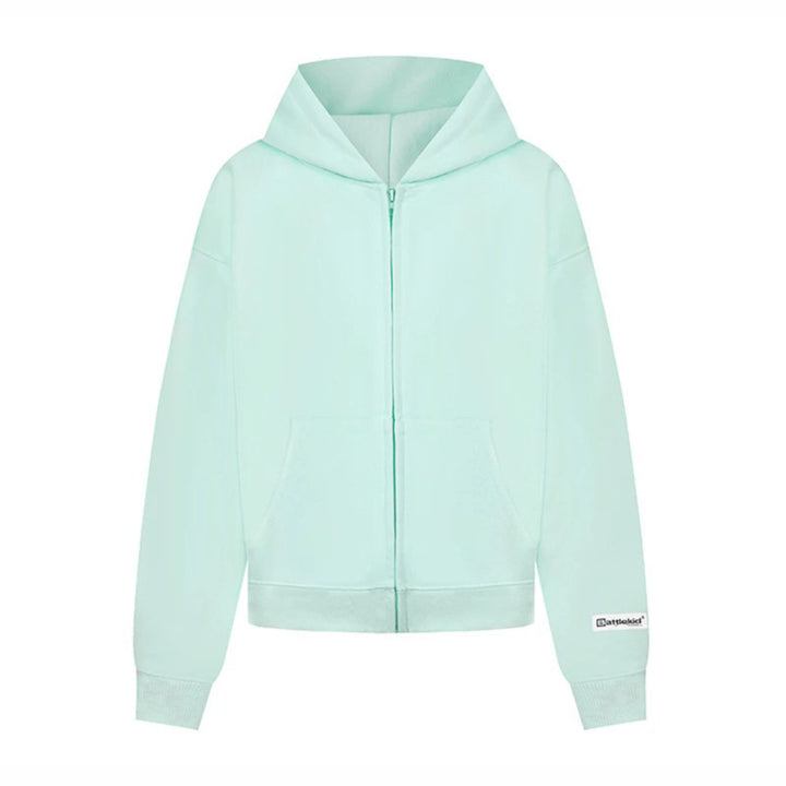 Women’s hoodie sweat jacket with full zip, kangaroo pocket and relaxed fit Mune Fashion