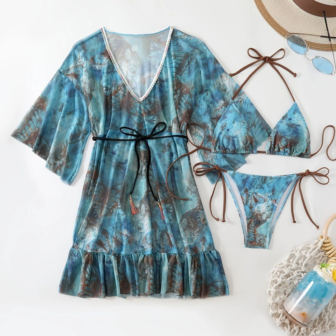 Women's Beach Dress and Bikini Set Mune Fashion