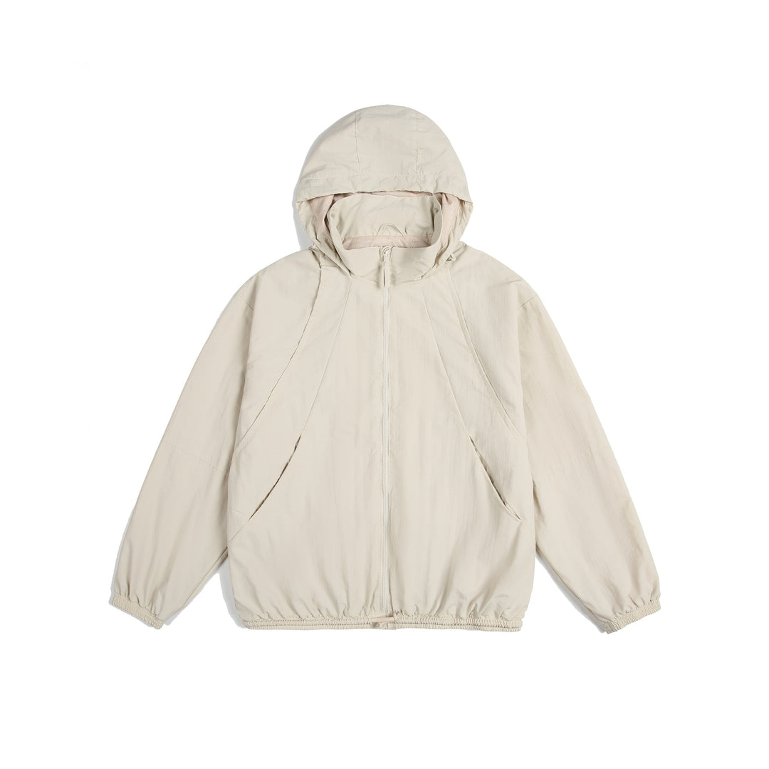 Unisex Lightweight Hooded Jacket in Oversize Parka Style with Drawstring Waist Mune Fashion