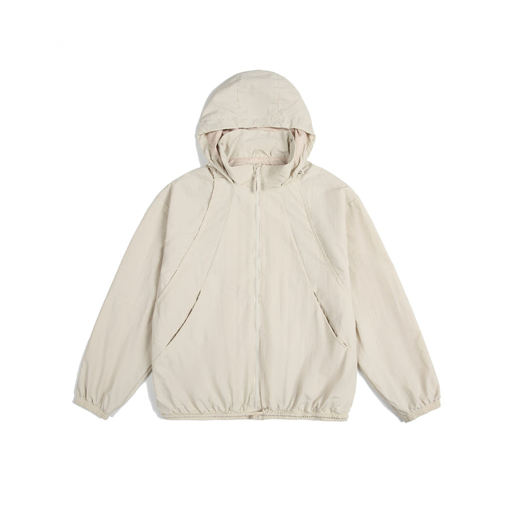Unisex Lightweight Hooded Jacket in Oversize Parka Style with Drawstring Waist Mune Fashion