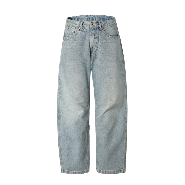 Women's Straight-Cut Jeans with High Waist and Relaxed Fit Made of Lightweight Denim Mune Fashion