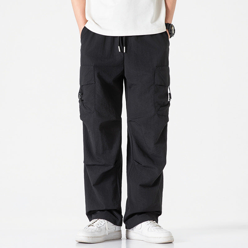 Men's Lightweight Ripstop Trekking Cargo Pants with Elastic Waistband, Drawstring and Buckle Cargo Pockets Mune Fashion