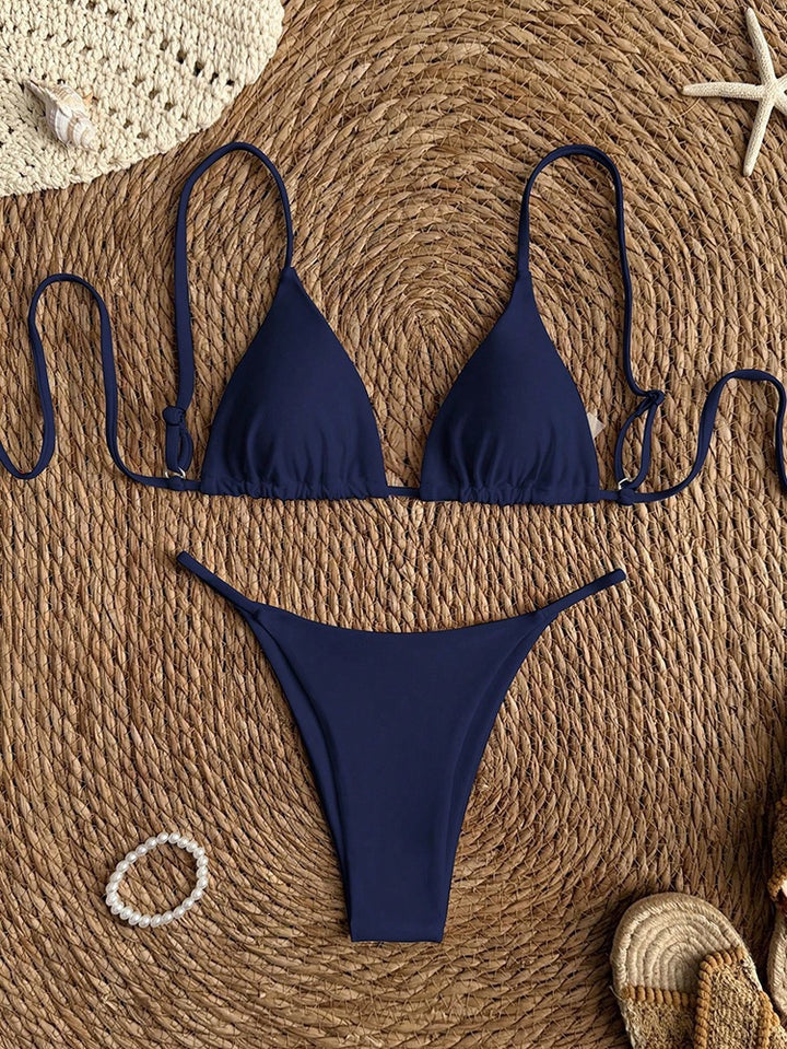 Women's Triangle Bikini Set with sophisticated tie-dye design Mune Fashion