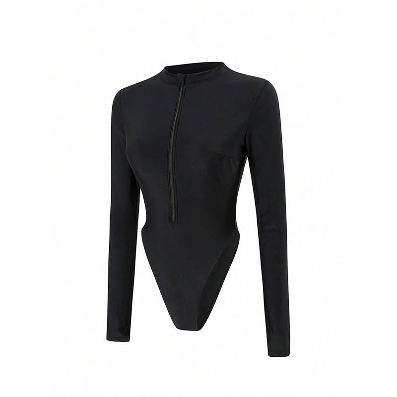 Women Long Sleeve High-Cut Swimsuit Mune Fashion