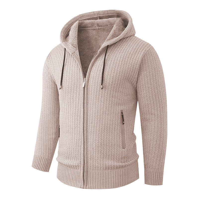 Men's Hoodie Cardigan with Teddy Lining and Full Zip Mune Fashion
