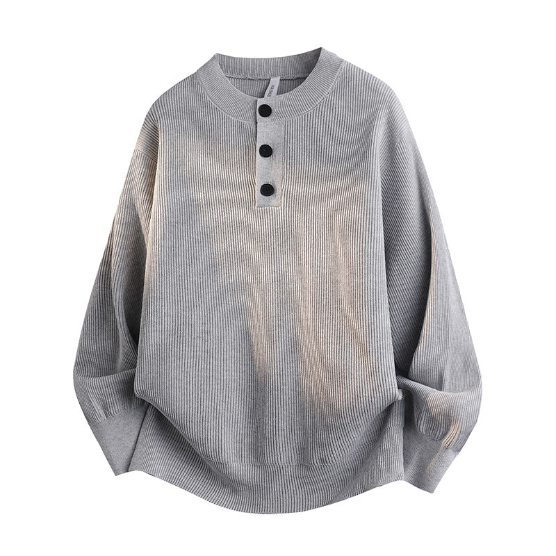 Women Casual Sweaters with Button Placket Mune Fashion