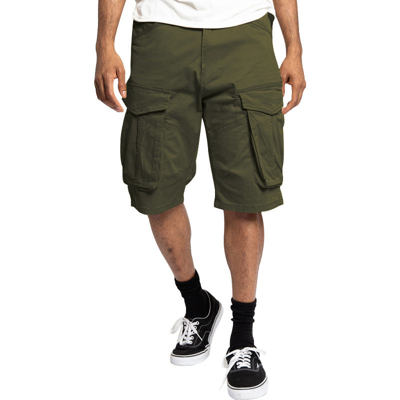 Men's robust cargo shorts with large flap pockets and loose fit Mune Fashion