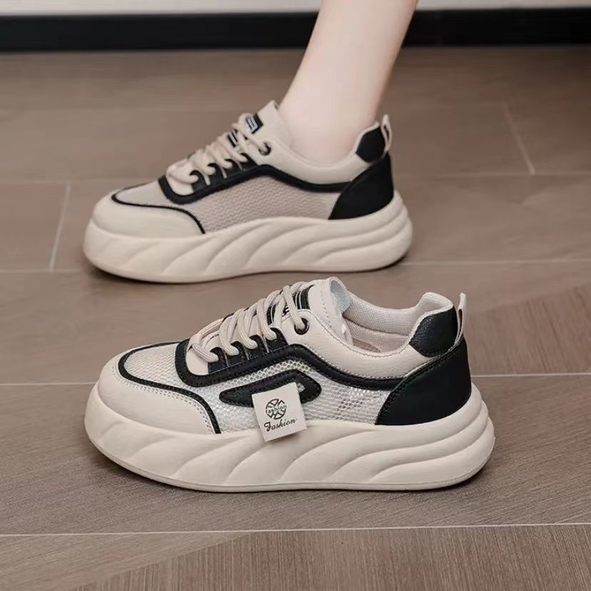 Women Comfortable and trendy sneakers with breathable mesh and thick sole Mune Fashion