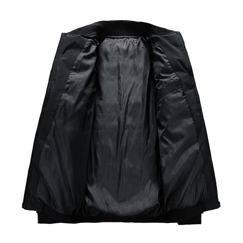 Men's Padded Bomber Jacket with Thermal Insulation, Stand-Up Collar & Elastic Cuffs Mune Fashion