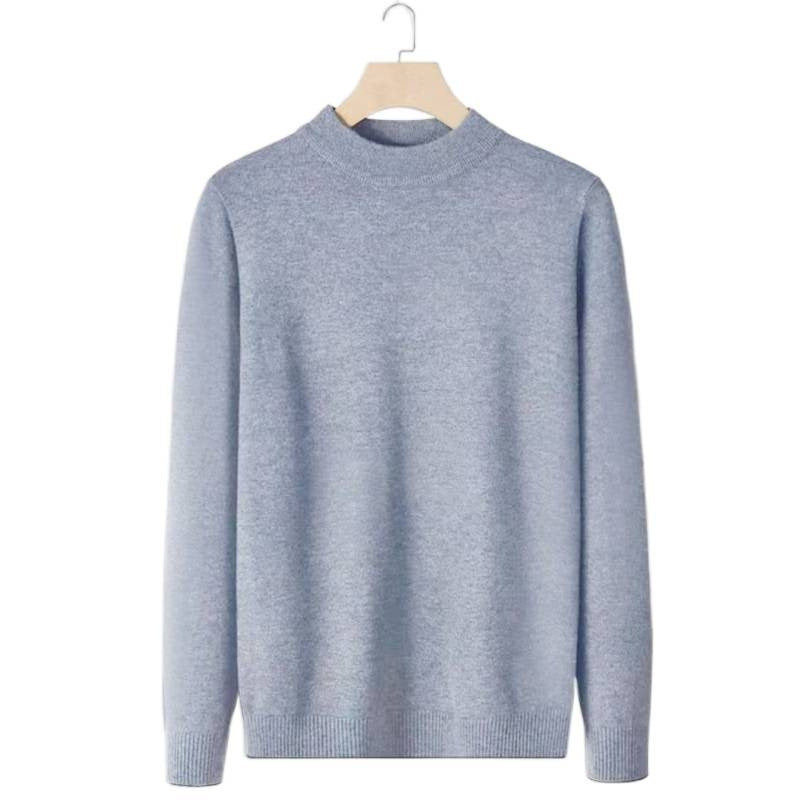 Women's fine knit stand collar pullover made of cotton blend with ribbed cuffs Mune Fashion