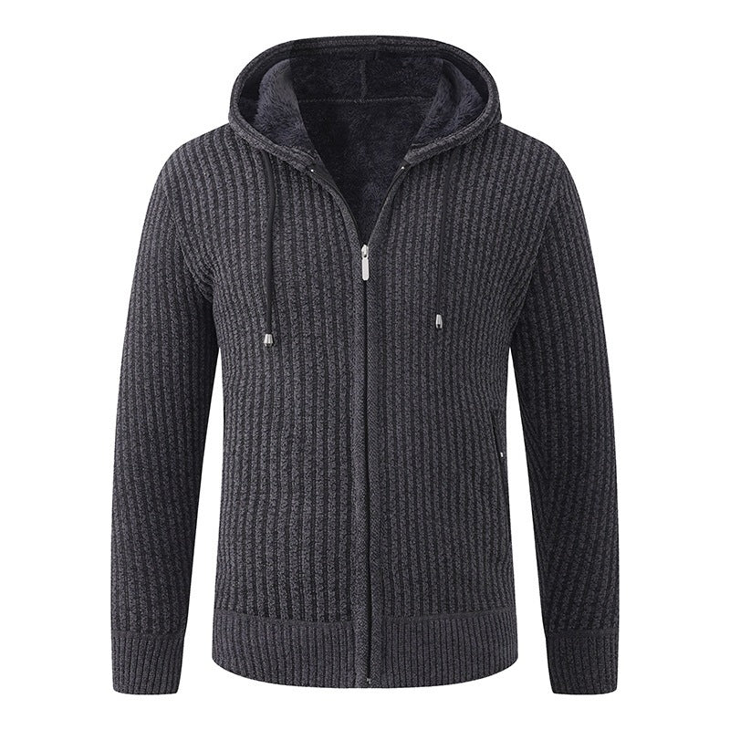 Men's Hoodie Cardigan with Teddy Lining and Full Zip Mune Fashion