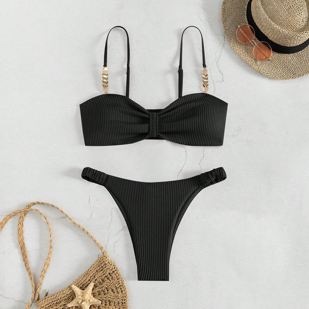 Women Bustier Bikini with elegant bow design and fashionable accents Mune Fashion