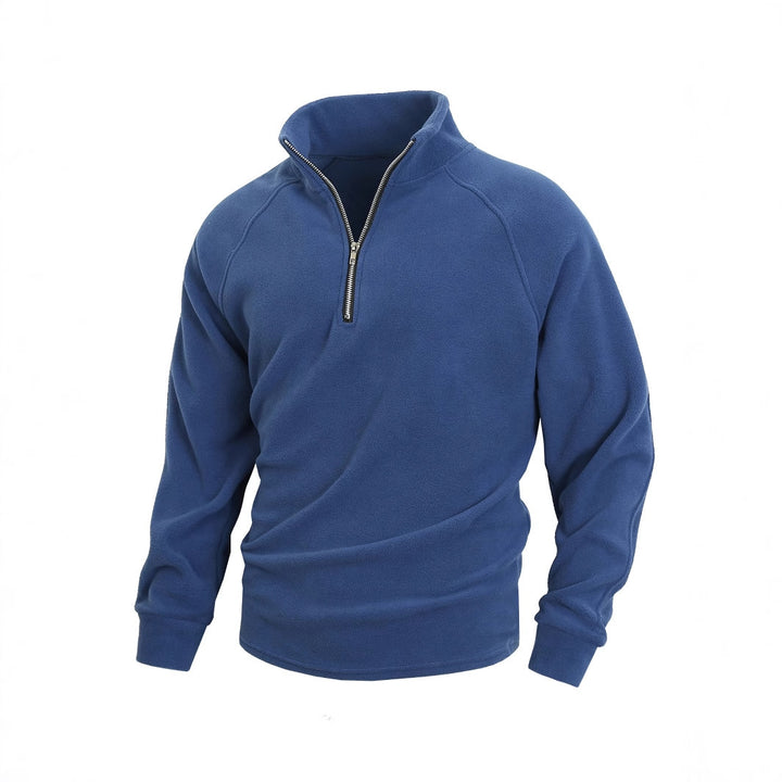 Men's fleece pullover with half zipper Mune Fashion