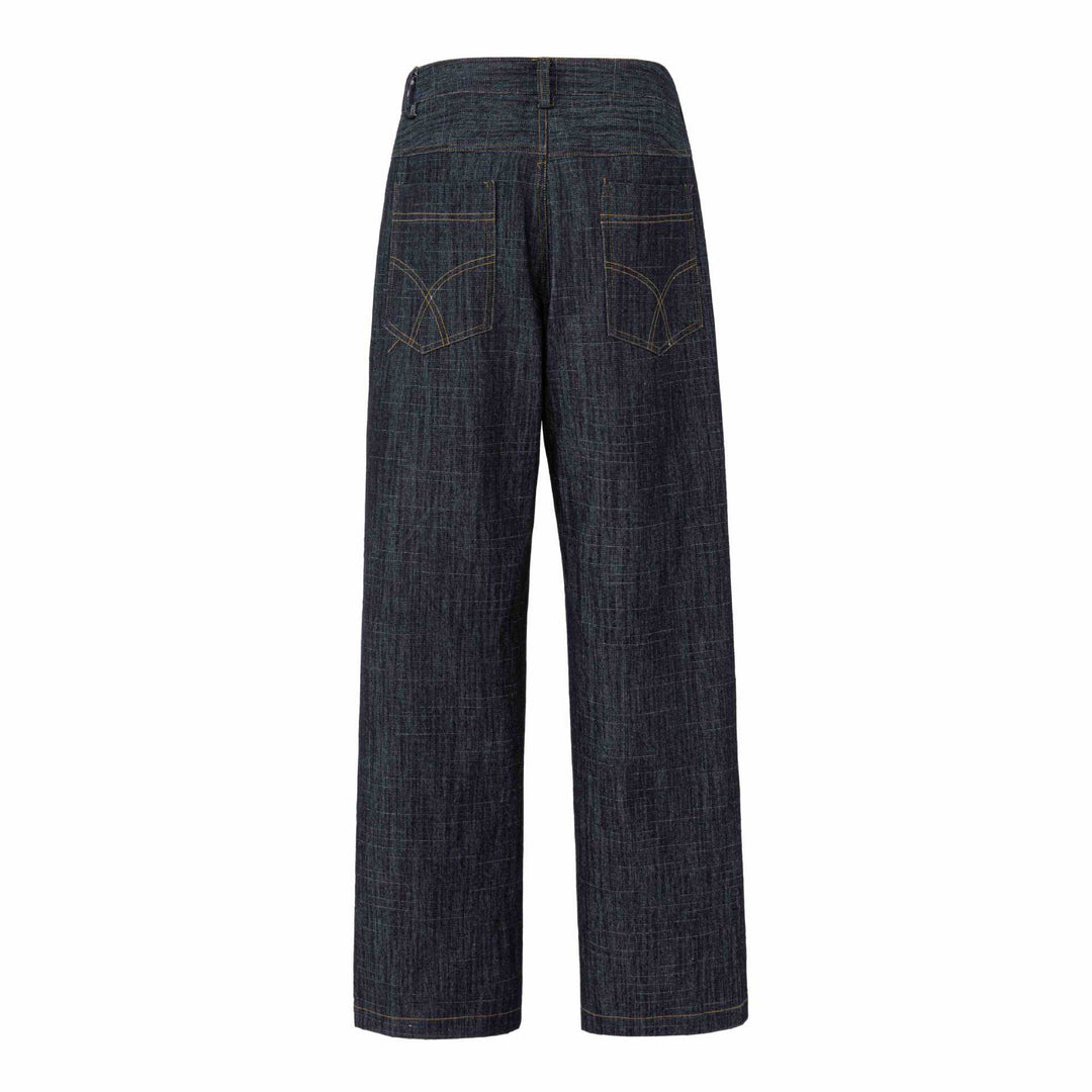 Women wide high-waisted jeans with prominent center seam Mune Fashion