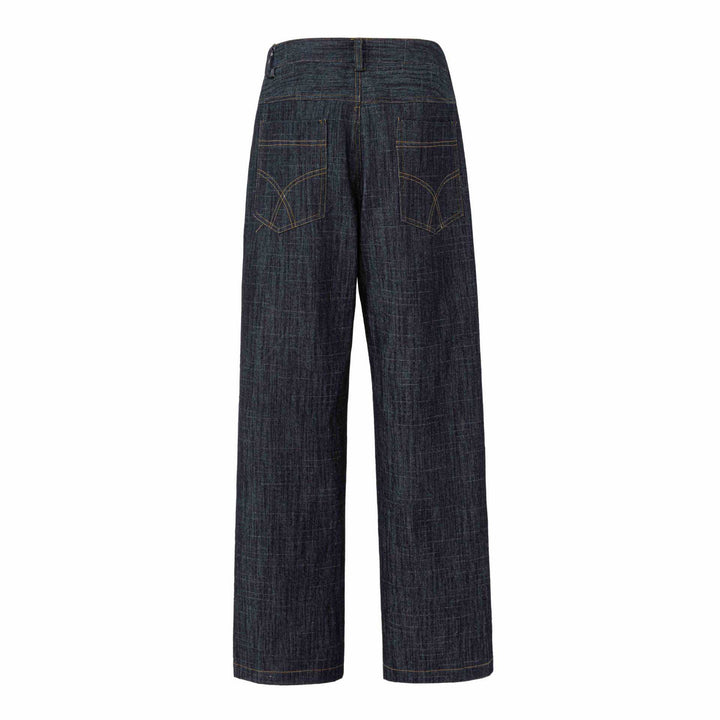Women wide high-waisted jeans with prominent center seam Mune Fashion
