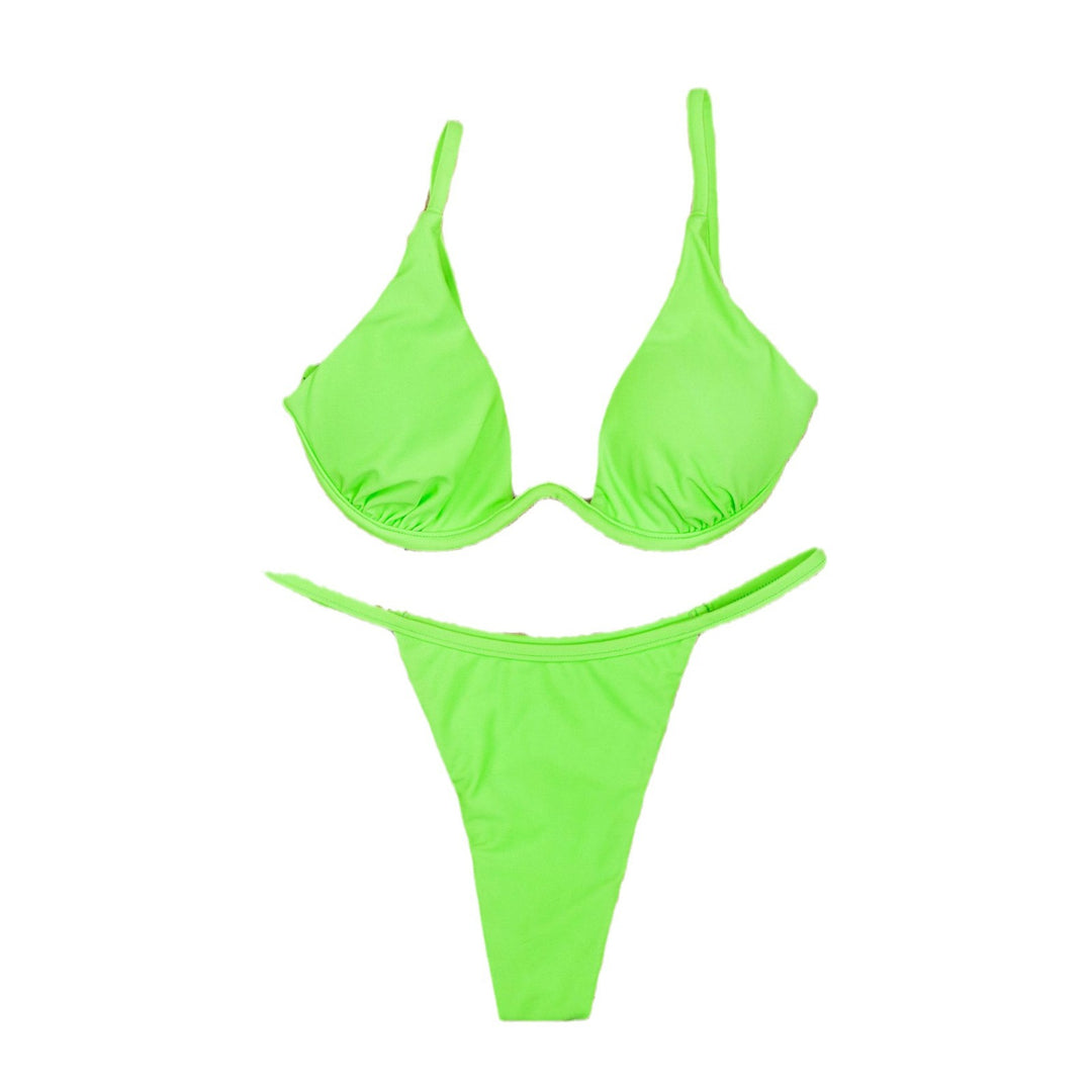 Women triangle bikini with shimmering top and adjustable straps Mune Fashion