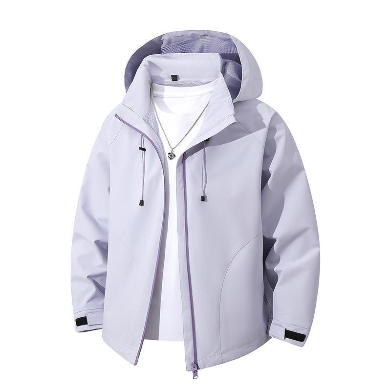 Men's Lightweight Softshell Hooded Jacket with Adjustable Hood and Wind- and Water-Repellent Membrane Mune Fashion