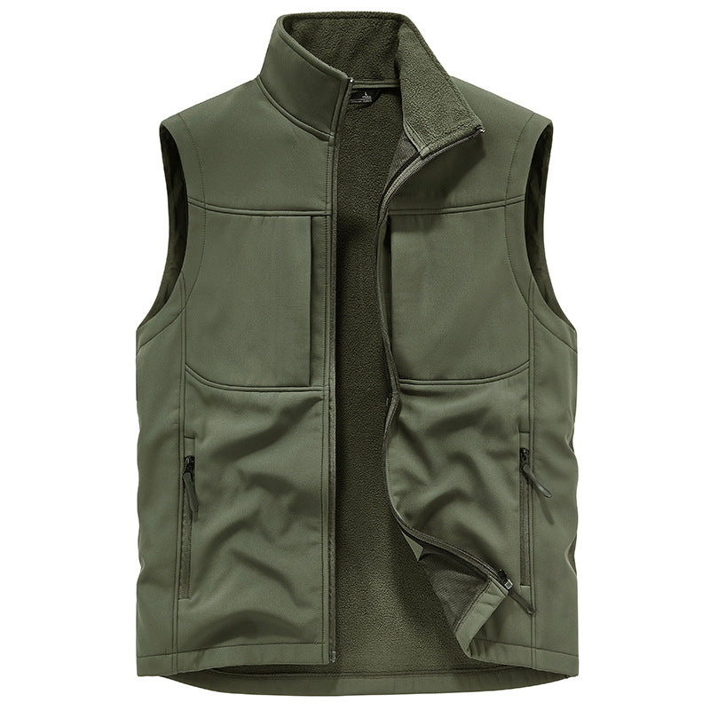 Men's Functional Softshell Vest with Fleece Lining and Windproof Membrane Mune Fashion