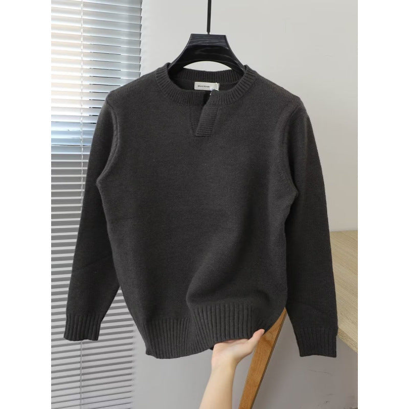 Women Elegant Knit Sweater with Stand-Up Collar Mune Fashion
