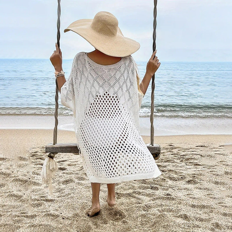 Women's open knit tunic with drawstring Mune Fashion